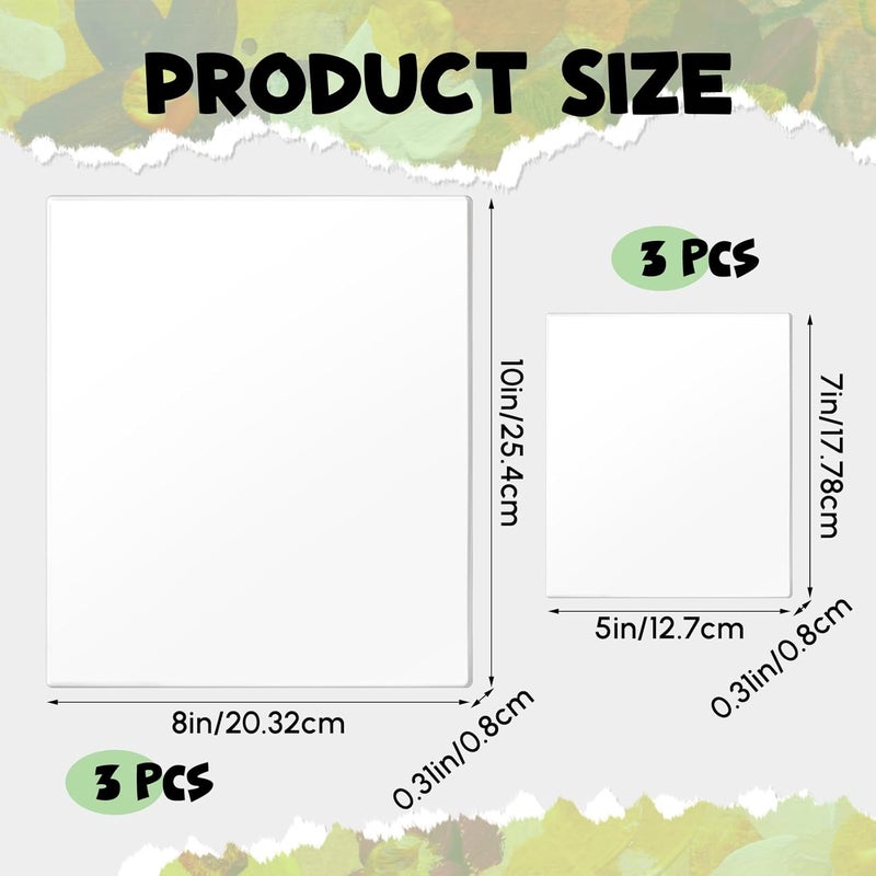 Threlaco 6 Pack Monoprinting Print Plates – 8” x 10” + 5” x 7” Gel Printing Plate - Reusable Printing Printmaking Supplies for Card Making, Scrapbooking, Crafts - Image 2